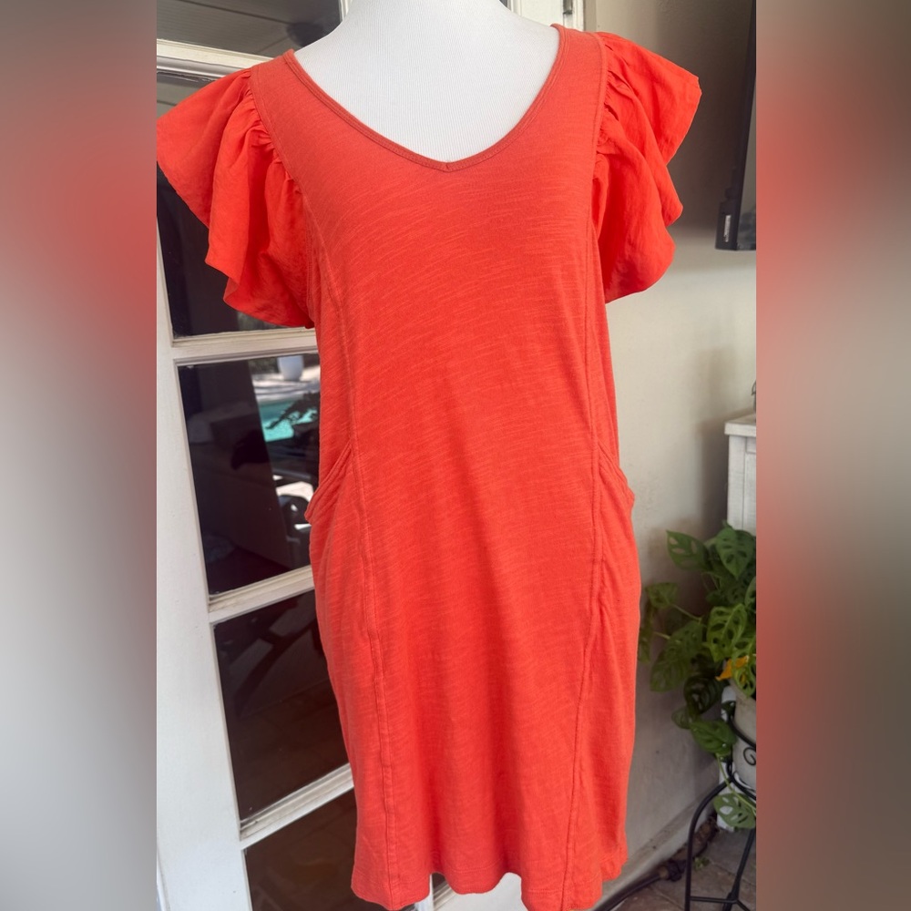 Another Love Bright Orange  Dress in Poppy Medium dressy & comfortable!